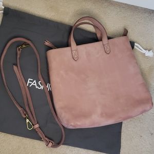 Madewell zip-top trasport crossbody nubuck leather